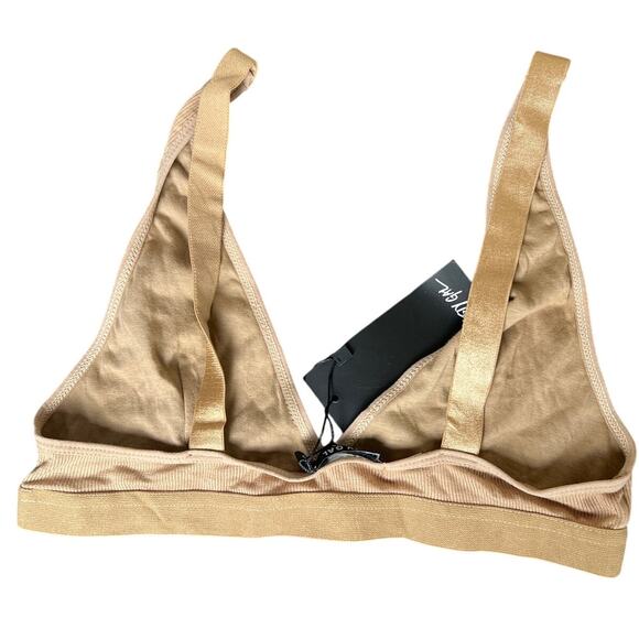 Nasty Gal Rib High Triangle Apex NWT Tan Medium - Picture 2 of 6